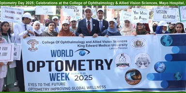 Doctor of Optometry, COAVS, King Edward Medical University Lahore.